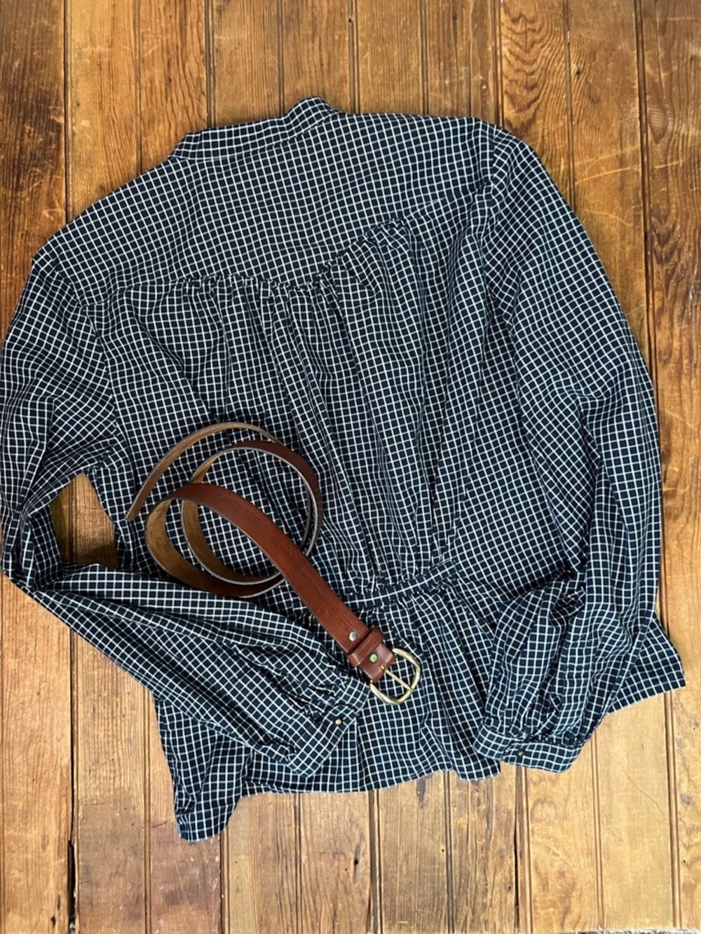 Ralph Lauren Prairie shirt top long sleeve 
Bkack and White check size xl